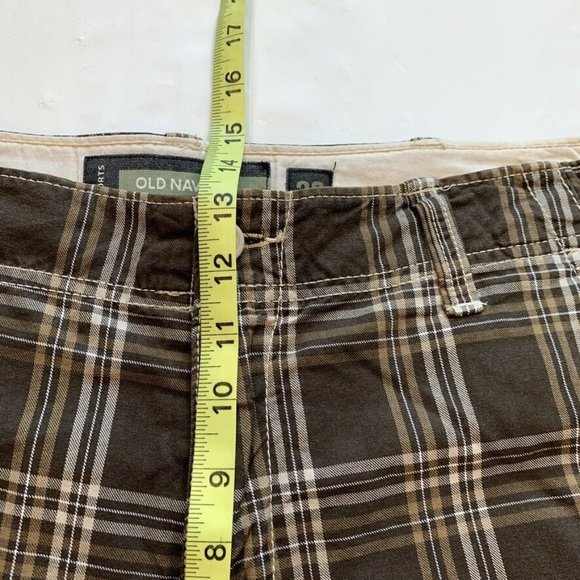 Old Navy Cargo Shorts Mens‎ 38 (39) Relaxed Madras Plaid Long Hiking Outdoor Y2K - Picture 10 of 12